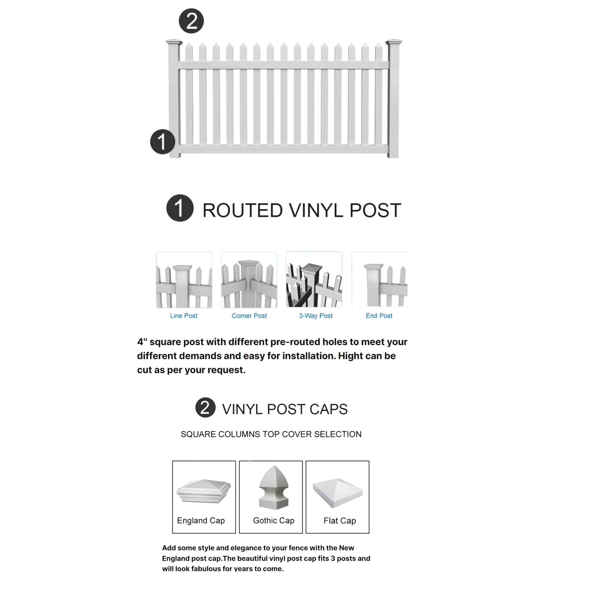 Spaced Picket Vinyl Fence Spaced Picket Vinyl Fence