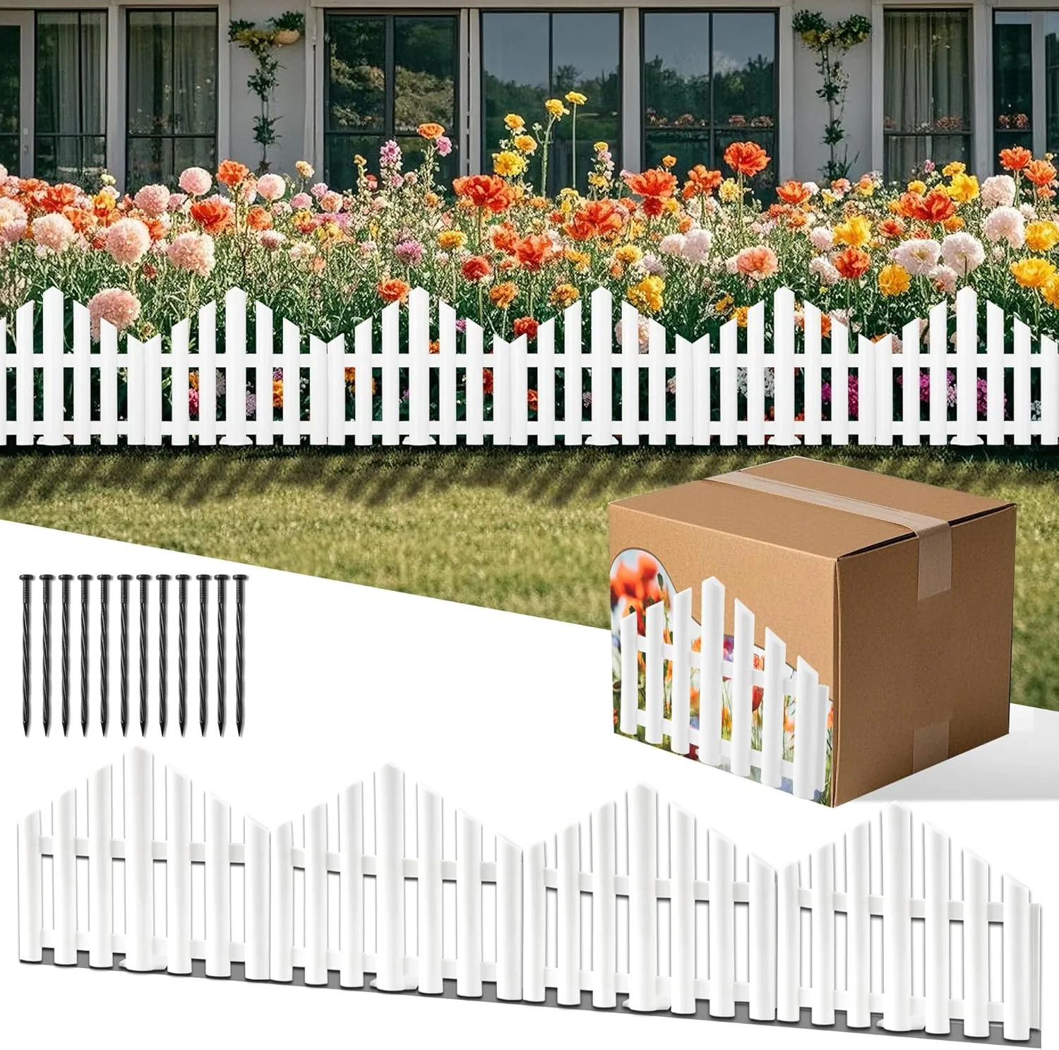 Small Plastic White Picket Fence Small Plastic White Picket Fence
